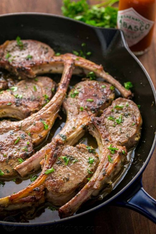 Herb-Crusted Lamb Chops with Garlic Butter