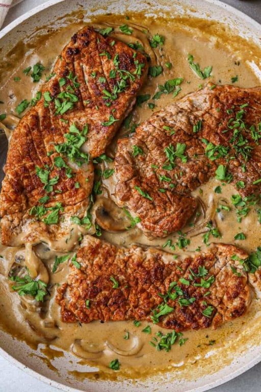 Herb-Crusted Pork Cube Steak