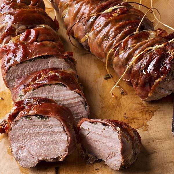 Herb-Crusted Pork Tenderloin Fondue with Apple Chutney