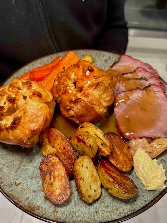 Herb-Crusted Sirloin Steak with Roasted Potatoes