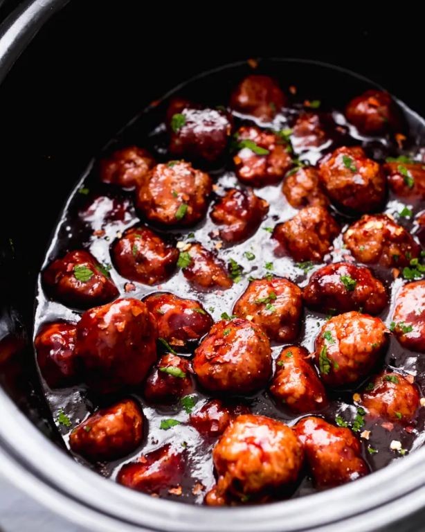 Herb-Infused Crock Pot Meatballs