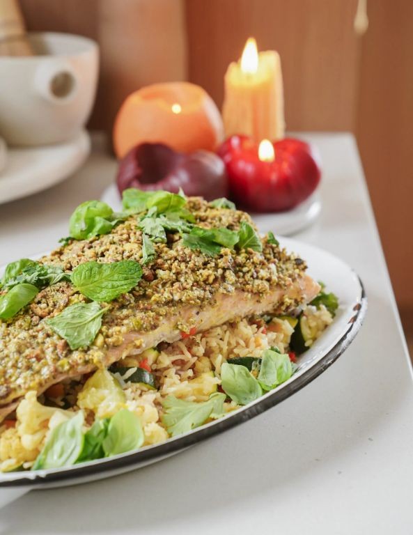 Herba Mystica Herb-Crusted Salmon