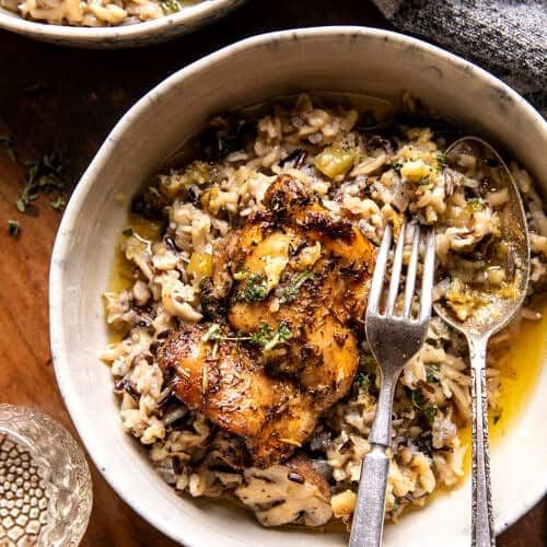 Herbed Chicken and Wild Rice Stuffing Casserole