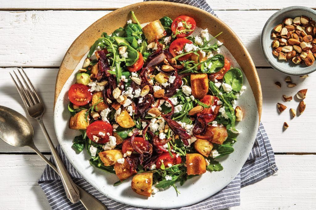 Herbed Goat Cheese Panzanella Salad