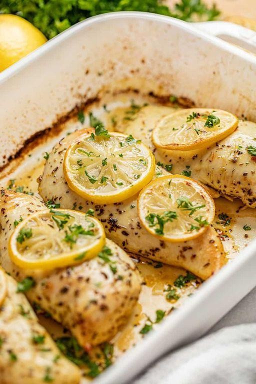 Herbed Lemon Butter Baked Chicken Breast