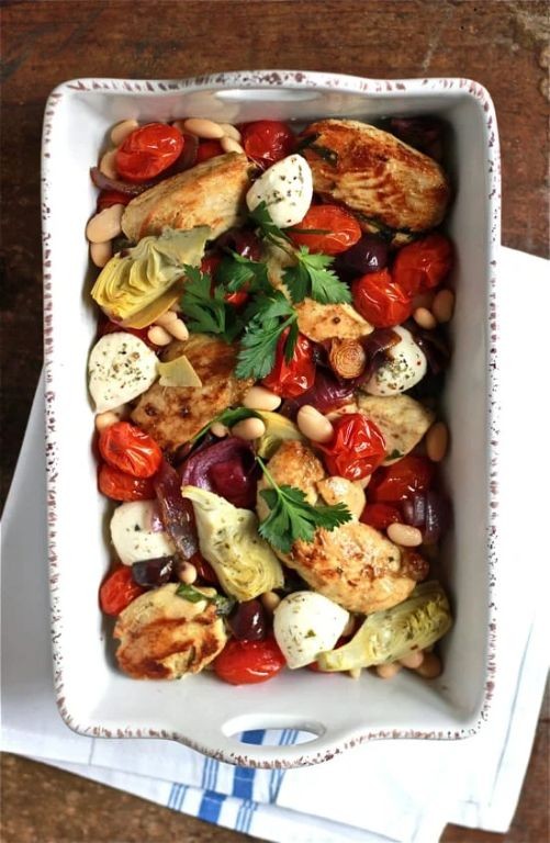Herbed Mediterranean Chicken and Artichoke Bake