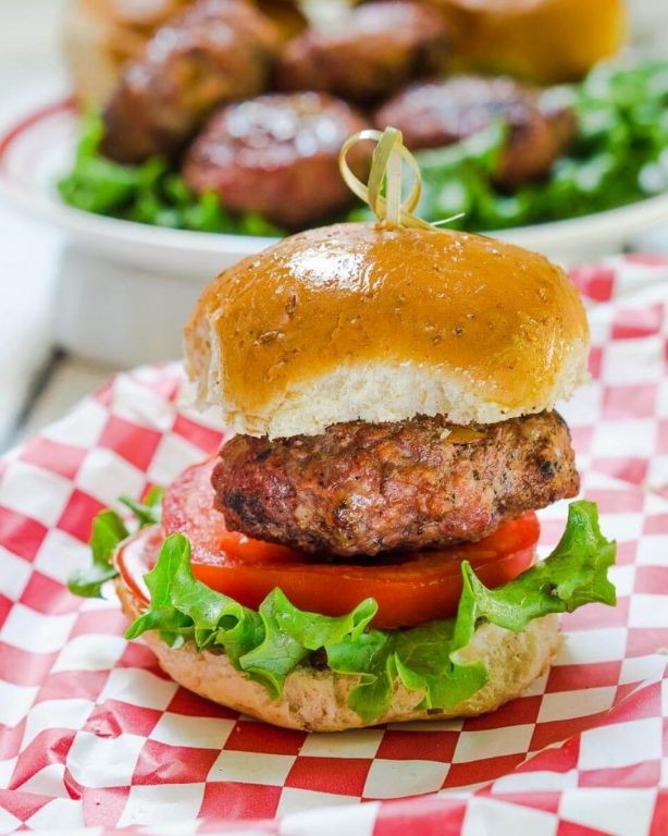 Herbed Pork and Beef Burger Sliders