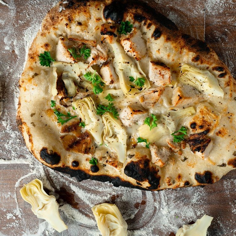 Herbed Ricotta Chicken Flatbread