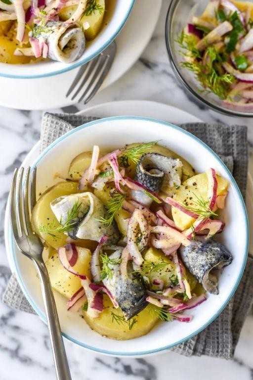 Herring Salad with Boiled Potatoes