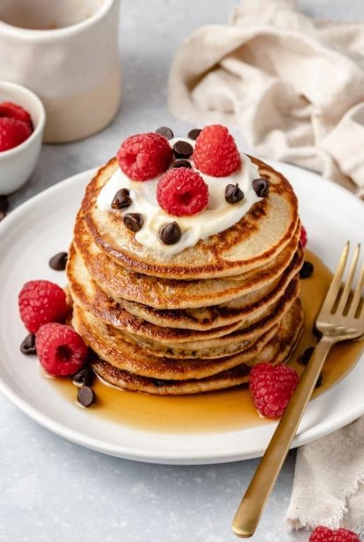 High Protein Greek Yogurt Pancakes