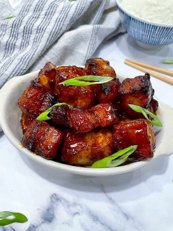 Hoison Glazed Pork Belly Bites