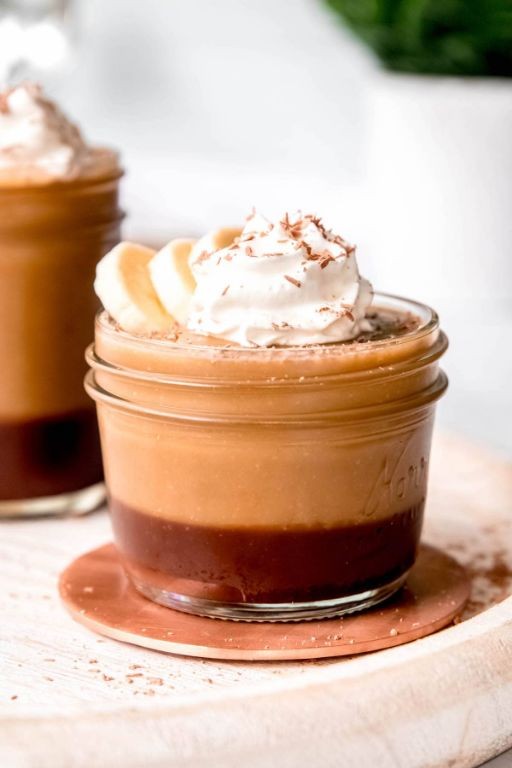 Homemade Banana Pudding with Espresso Drizzle