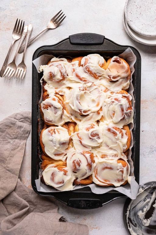 Homemade Cinnamon Rolls with Cream Cheese Frosting