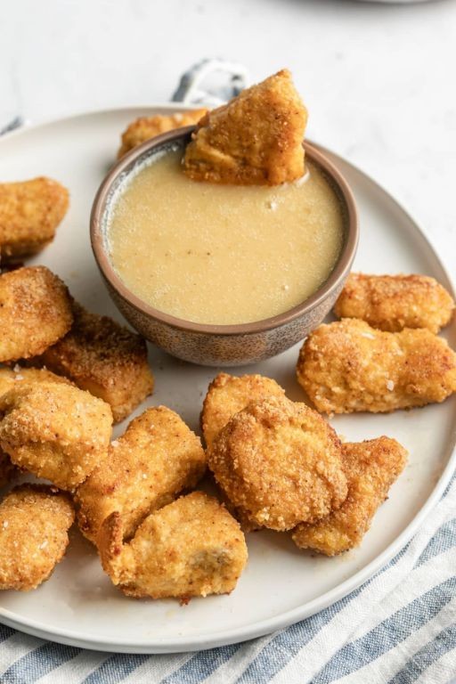 Homemade chicken nuggets with almond flour