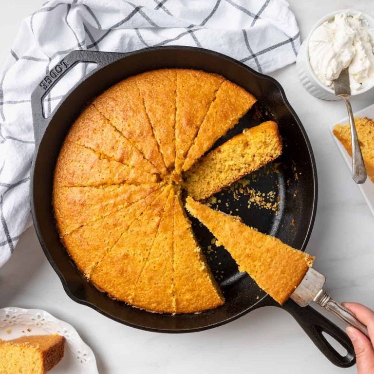Honey Butter Skillet Cornbread with Crispy Edges