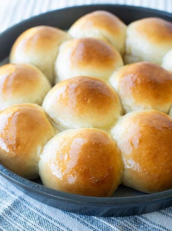 Honey Glazed Sweet Sourdough Rolls