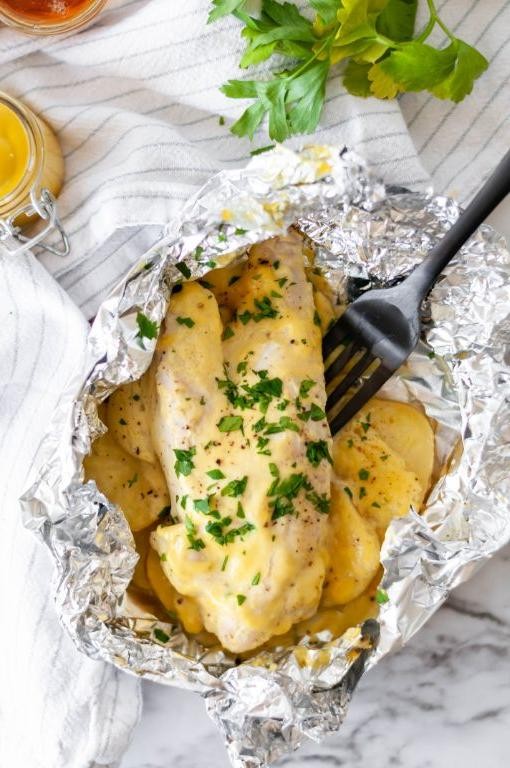 Honey Mustard Chicken and Potato Foil Pack
