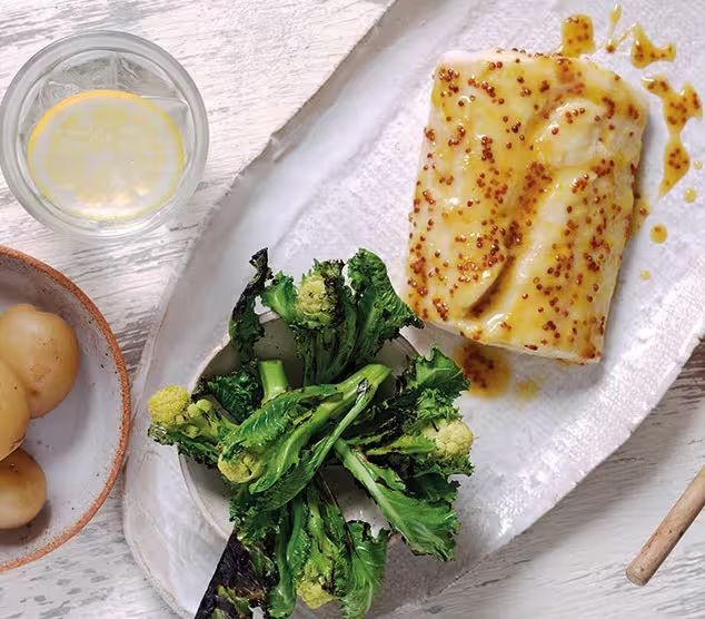Honey Mustard Glazed Baked Haddock