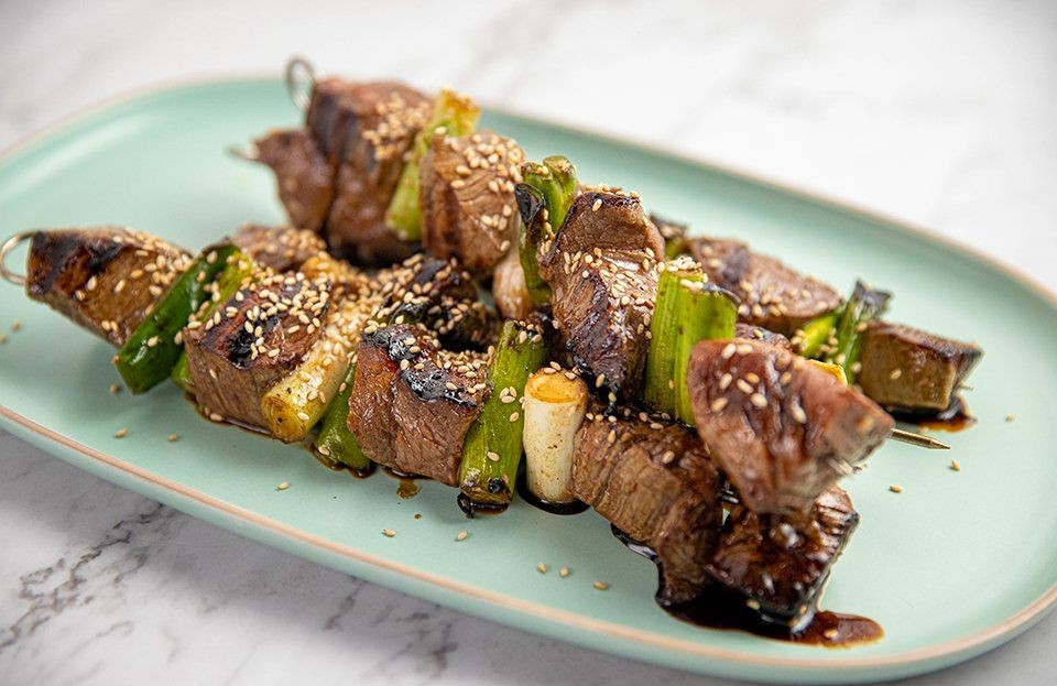 Honey Oyster Sauce Beef Skewers