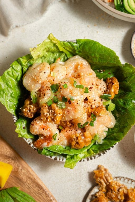Honey Walnut Shrimp Lettuce Wraps
