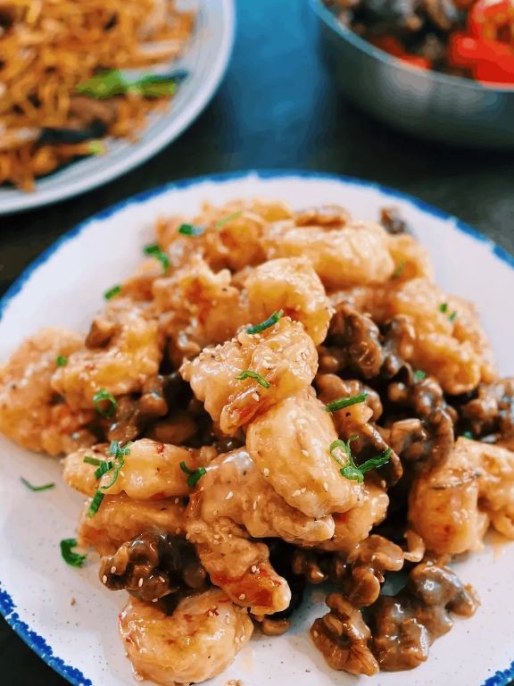 Honey Walnut Shrimp Skewers with Teriyaki Glaze