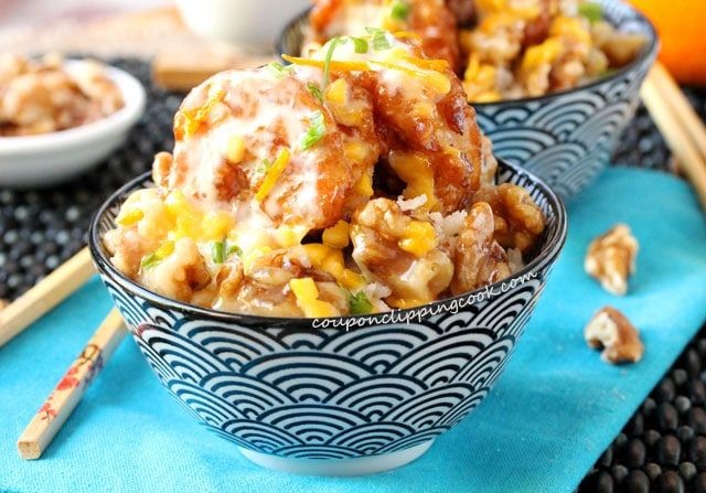 Honey Walnut Shrimp with Mango Salsa