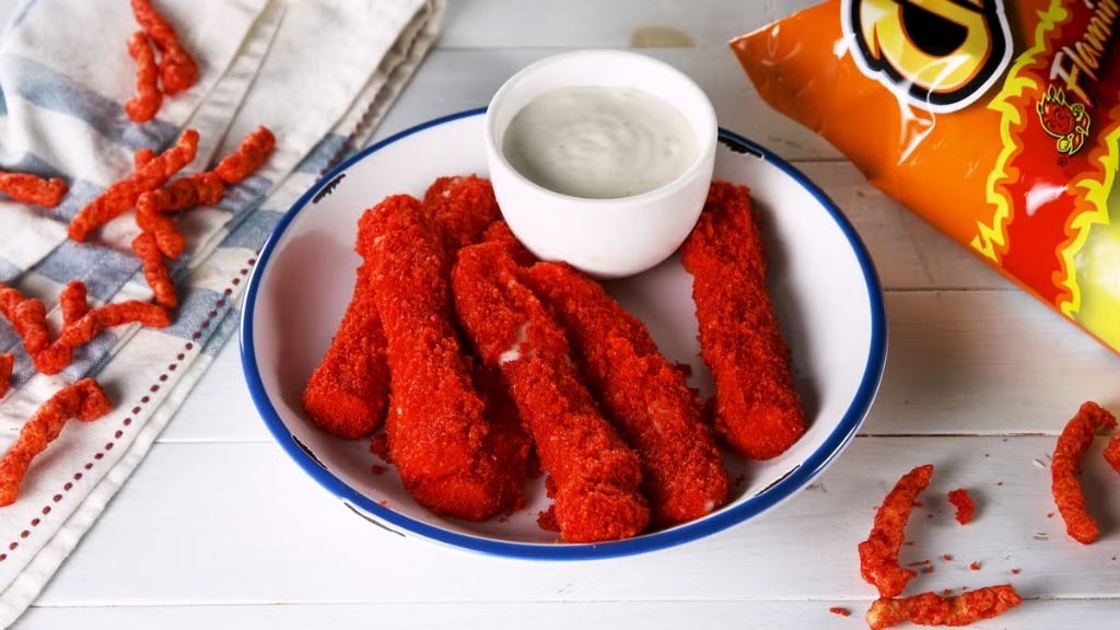 Hot Cheeto Mozzarella Sticks
