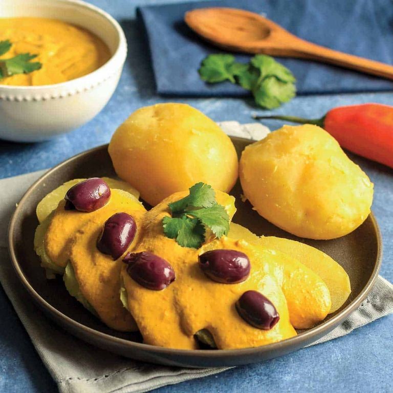 Huancaina-Stuffed Bell Peppers with Potatoes
