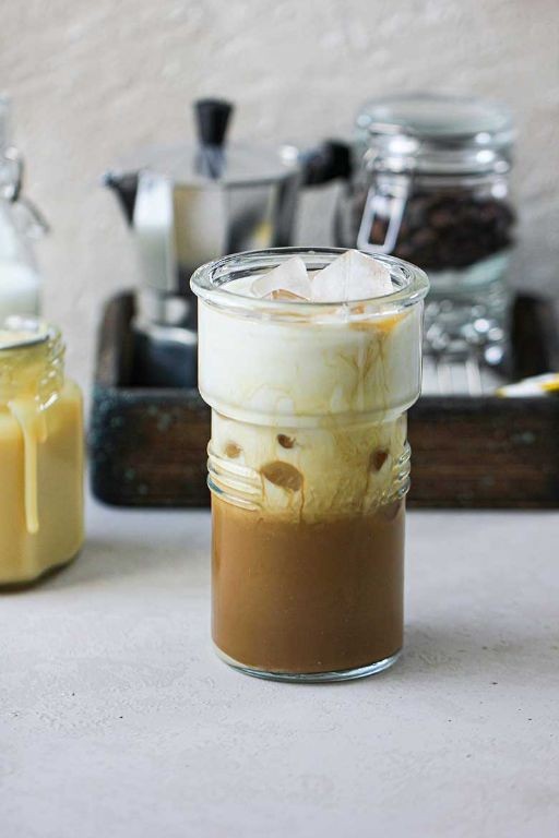 Iced Caffè Macchiato with Sweetened Condensed Milk