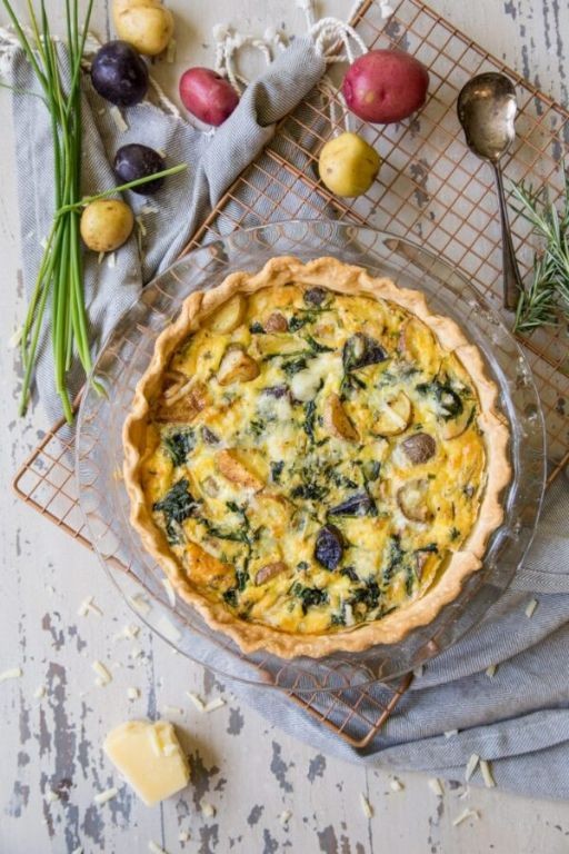 Idaho Potato and Spinach Quiche