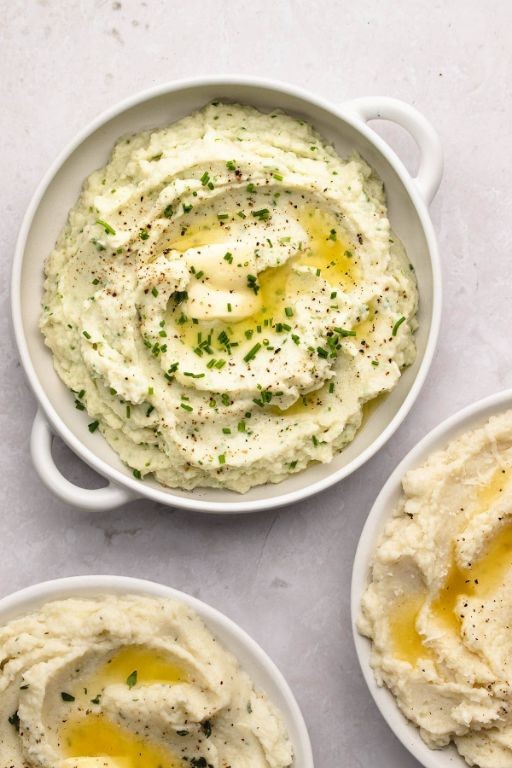 Instant Pot Creamy Garlic Mashed Cauliflower