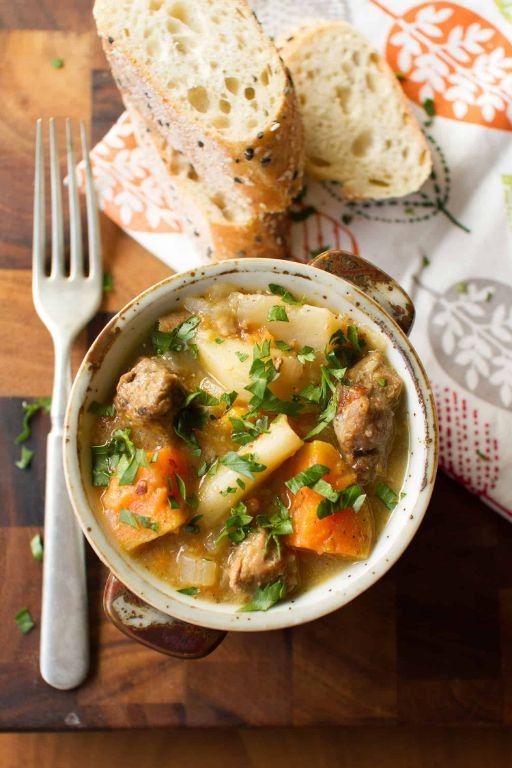 Instant Pot Pork Stew with Root Vegetables