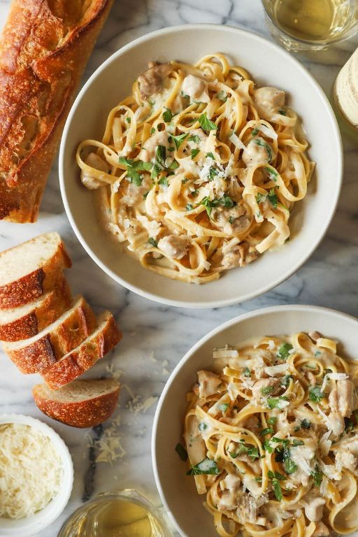 Instant Pot Shredded Chicken Alfredo