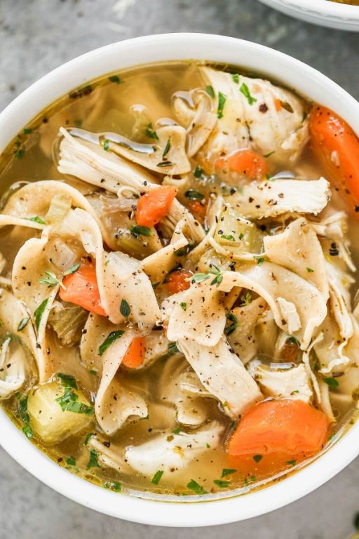 Instant Pot Shredded Chicken Noodle Soup