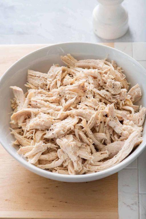Instant Pot Shredded Chicken Pizza Topping