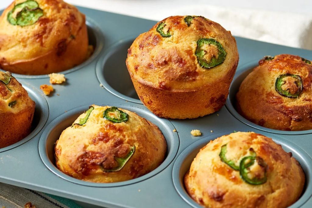 Jalapeño Cheddar Cornbread Muffins