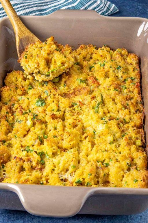 Jalapeño Cheddar Cornbread Stuffing