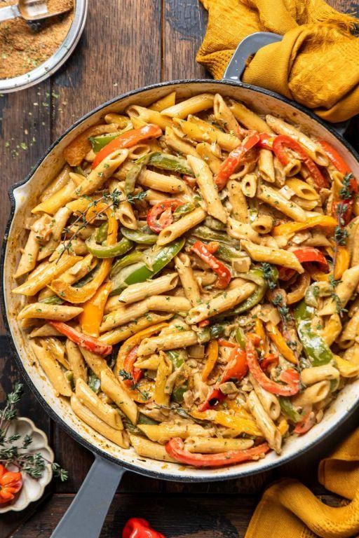 Jamaican Beef Patty Rasta Pasta