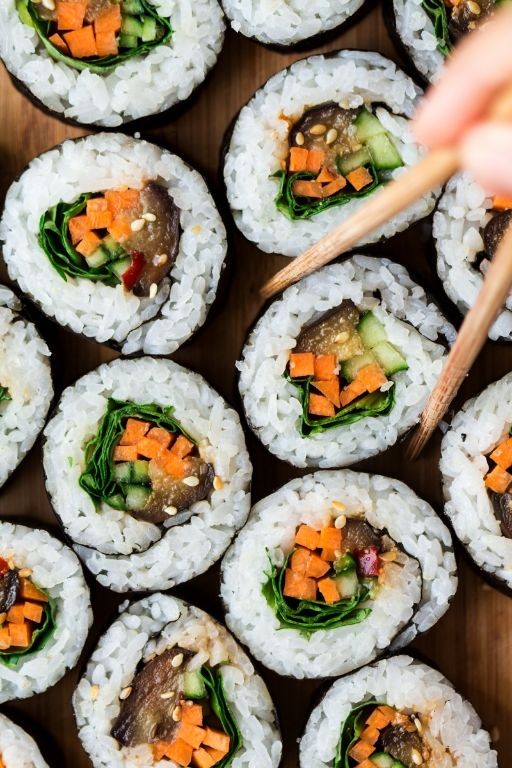 Japanese Eggplant Sushi Rolls