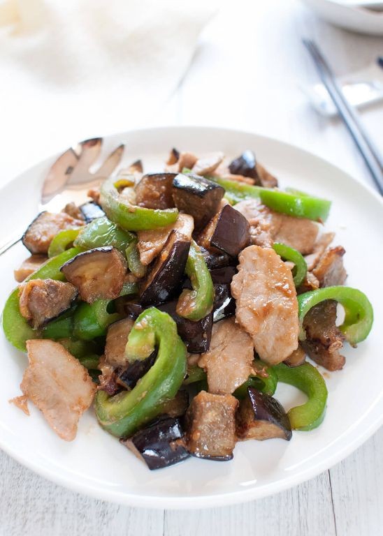 Japanese Eggplant and Pork Belly Stir-Fry
