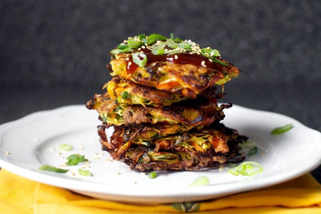 Japanese Eggplant and Scallion Pancakes