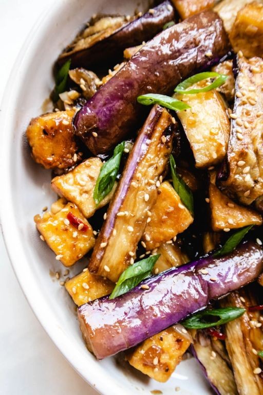 Japanese Eggplant and Tofu Stir-Fry
