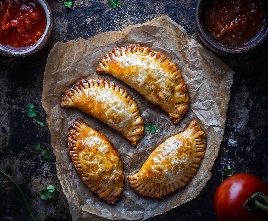 Jerk Chicken Empanadas with Spicy Dipping Sauce
