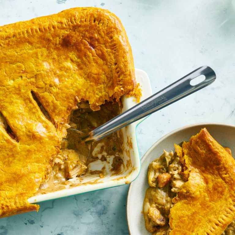 Jerk Chicken Pot Pie with Flaky Crust