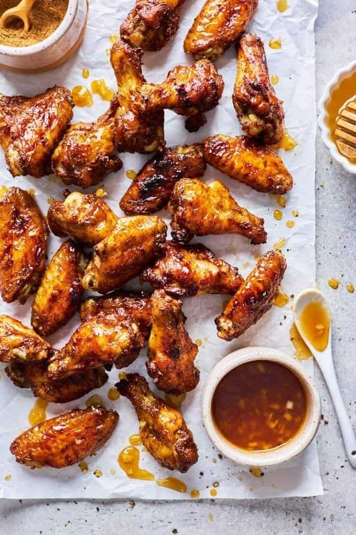 Jerk Chicken Wings with Spicy Honey Glaze