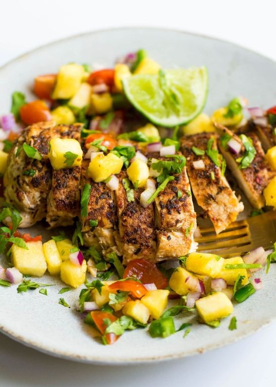 Jerk Chicken with Pineapple Salsa