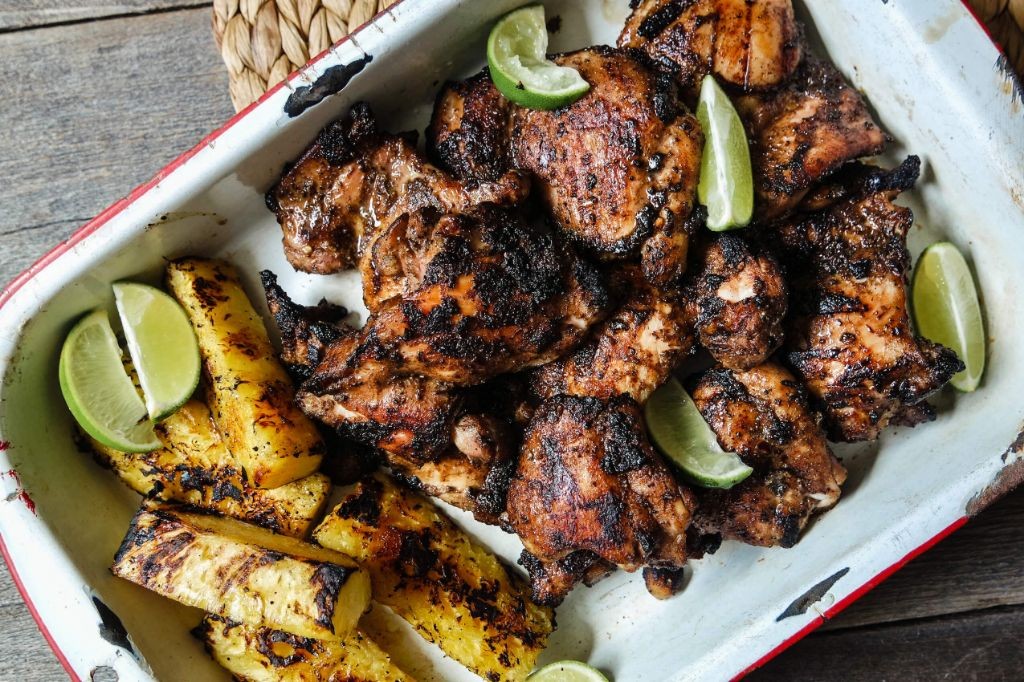 Jerk Seasoned Grilled Chicken Thighs