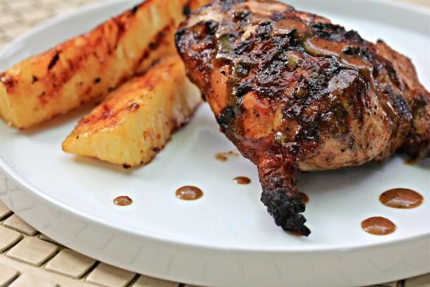 Jerk Spiced Grilled Pineapple Chicken