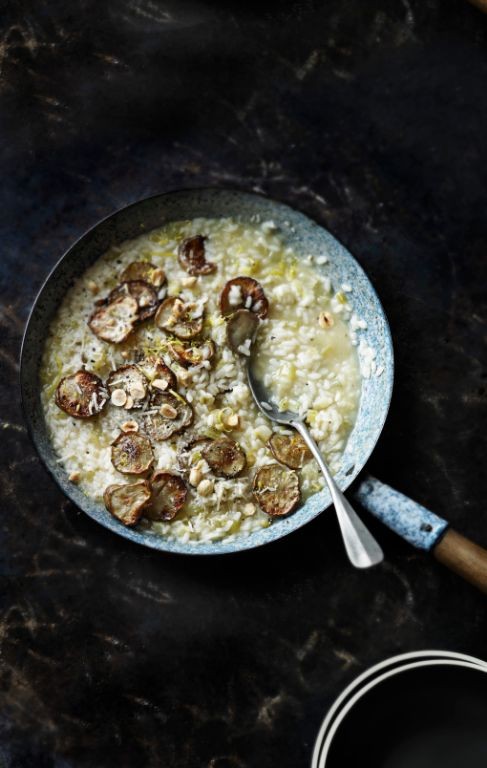 Jerusalem Artichoke Risotto with Parmesan