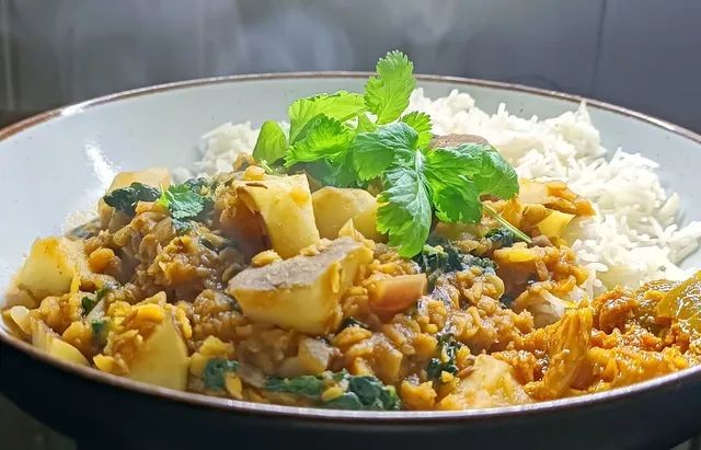 Jerusalem Artichoke and Lentil Curry